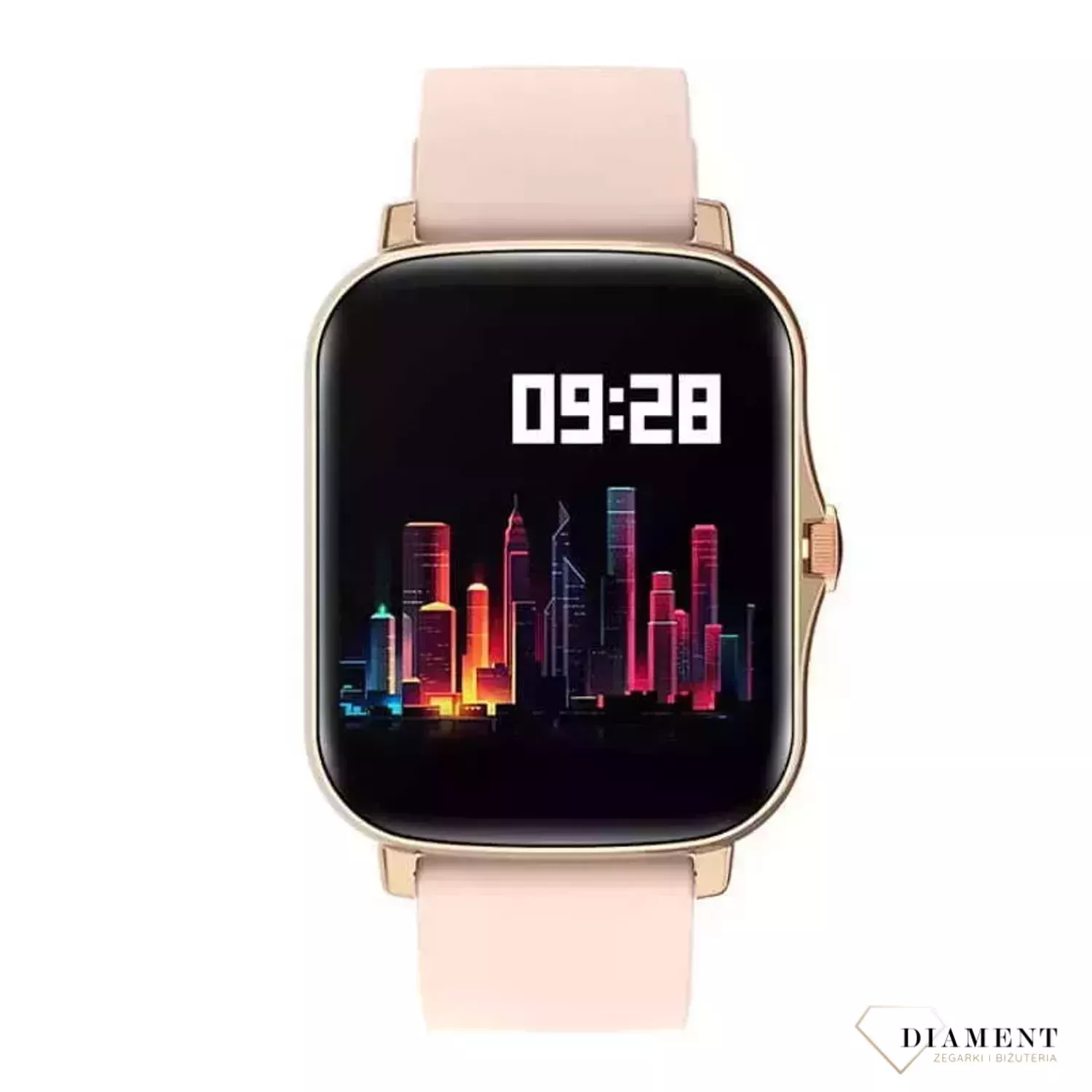 Smartwatch damski na pasku Garett Mode RT złoty sport ⌚.webp